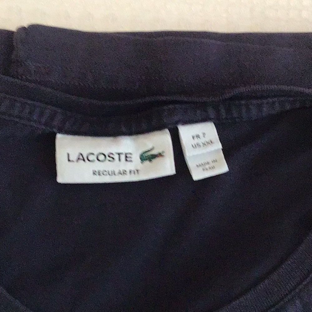 Lacoste men’s T-shirt,size XXL, navy blue. - Picture 2 of 4